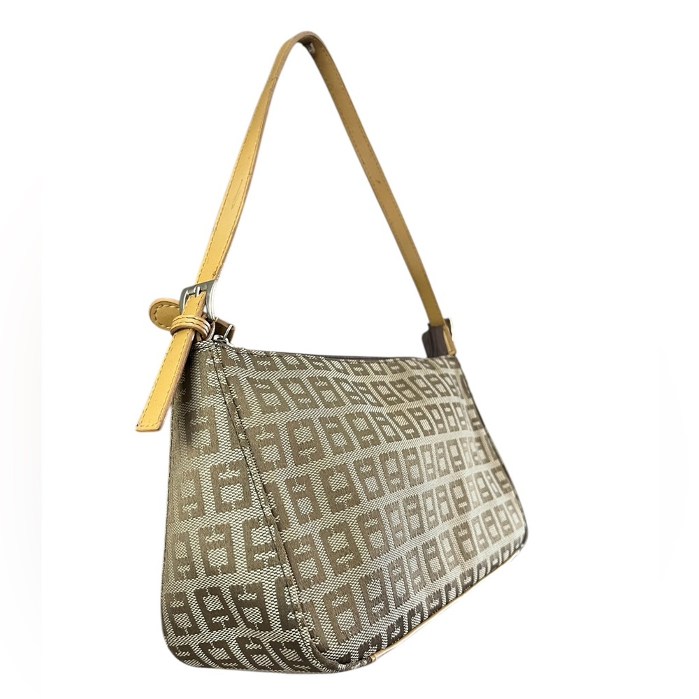 Hostess Pock Chateau Geometric Patterned Shoulder Bag - Brown - Picture 7 of 9